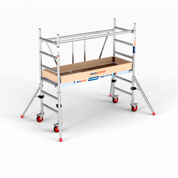 Alquiler andamio plegable de aluminio 75x190 cm 3,00 m altura de trabajo